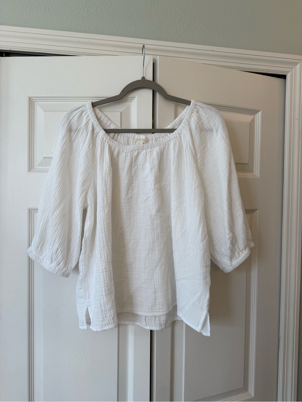 Caslon cotton white blouse nwot size small - Picture 2 of 5